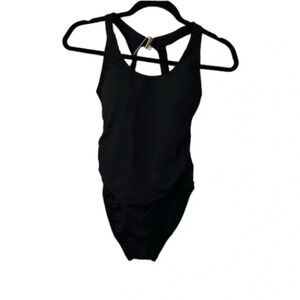 Andie Swim The Catalina One-Piece Women's Black Buckled Racerback Size XS NWT